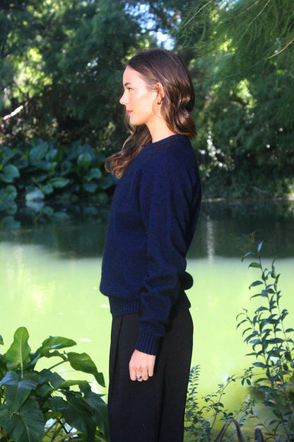 Possum Merino Jumper - Midnight Blue