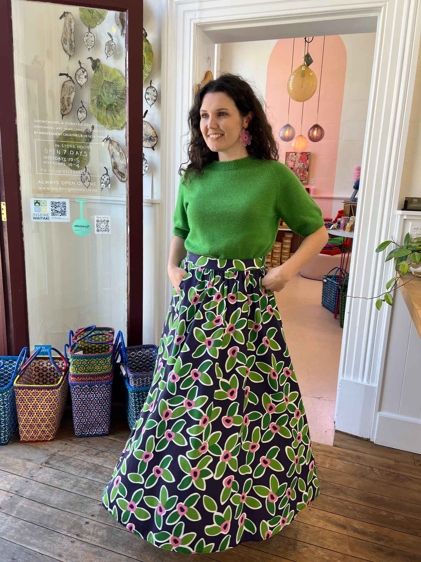 Cotton/Merino blend  "Hansa" Tee - Kelly Green