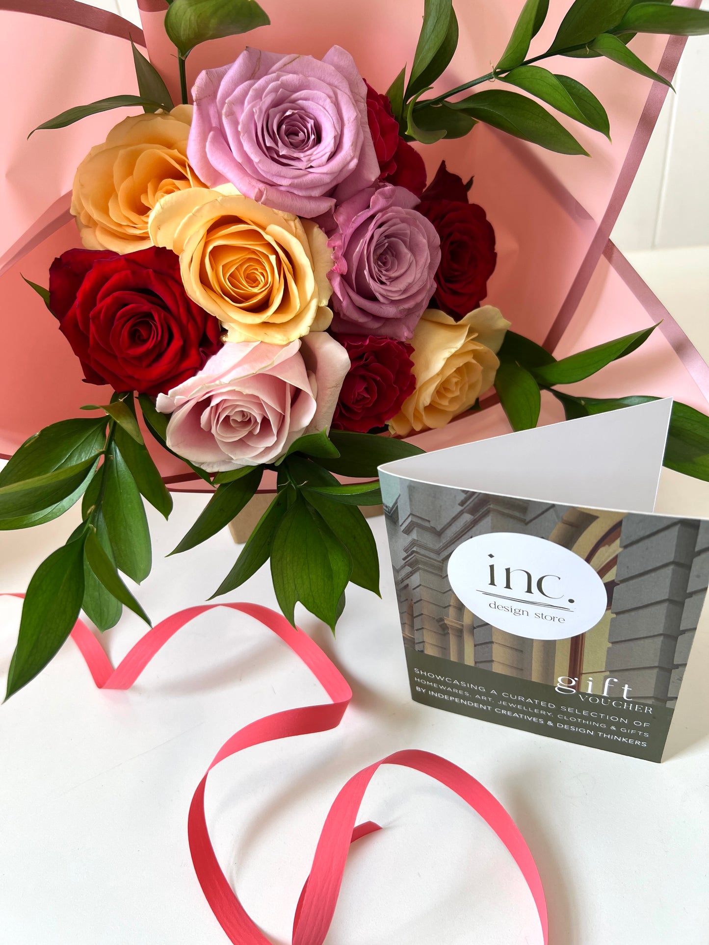 Valentines Day Combo - $50 Voucher & 10 Roses - LOCAL VALENTINES DELIVERY