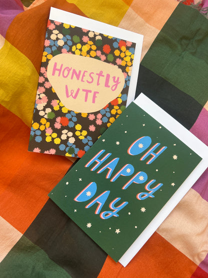 Honestly WTF - illustrated card by Crissie Rodda