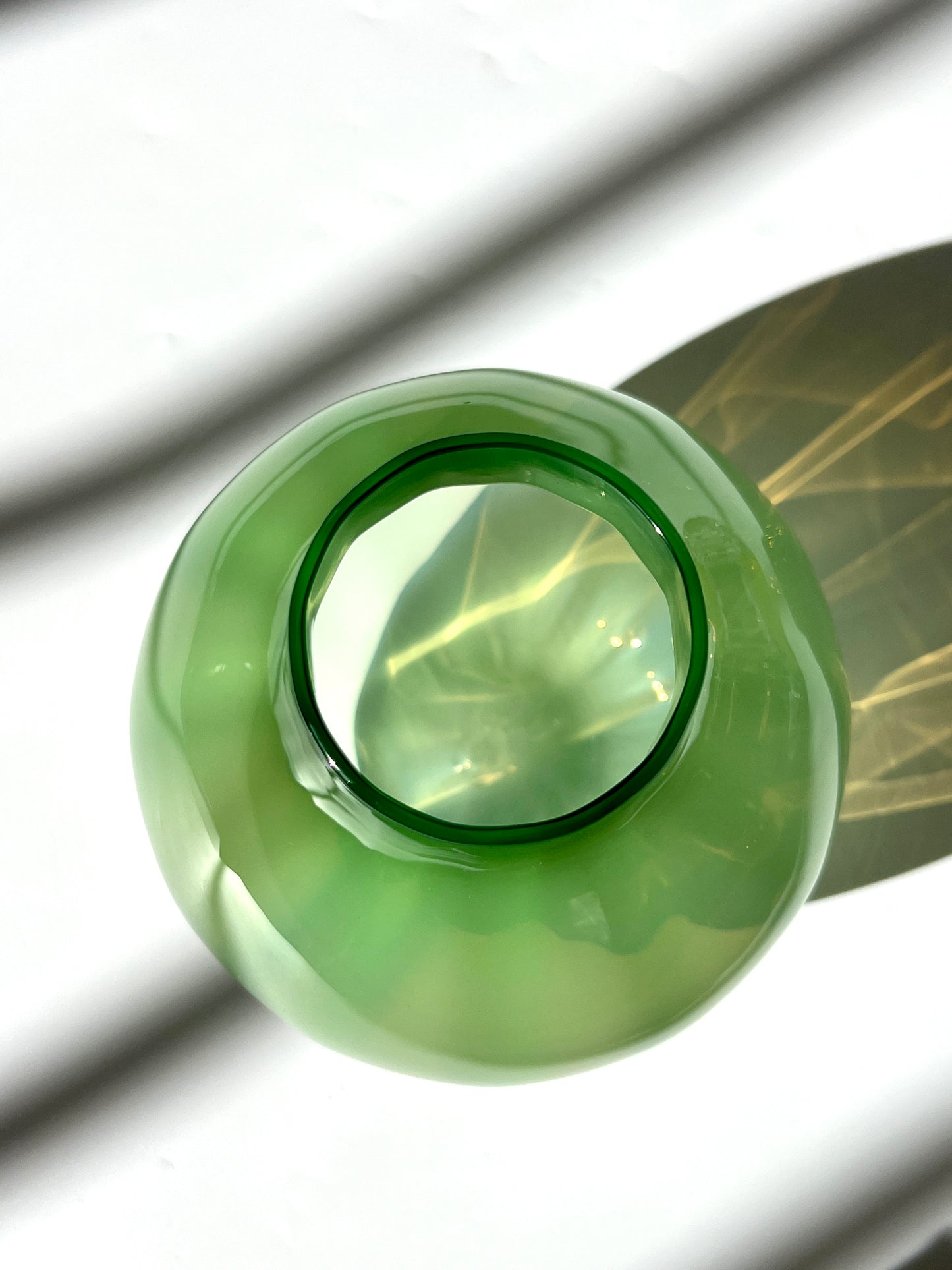 Handblown Glass "Dodici" Vase - British Racing Green