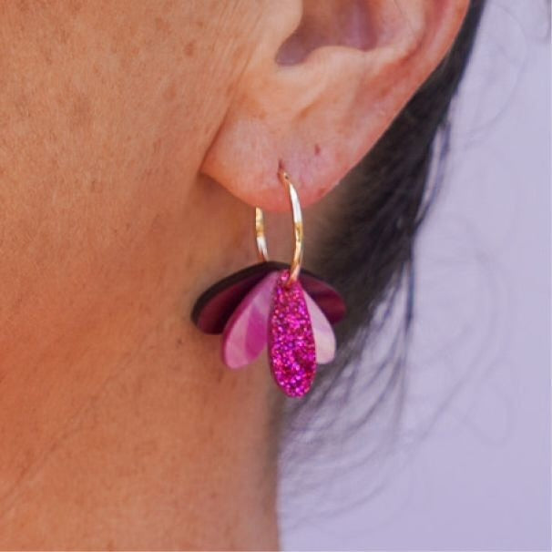 Happy Hour Earrings - Merlot