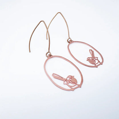 Fantail Earrings in Rose Gold