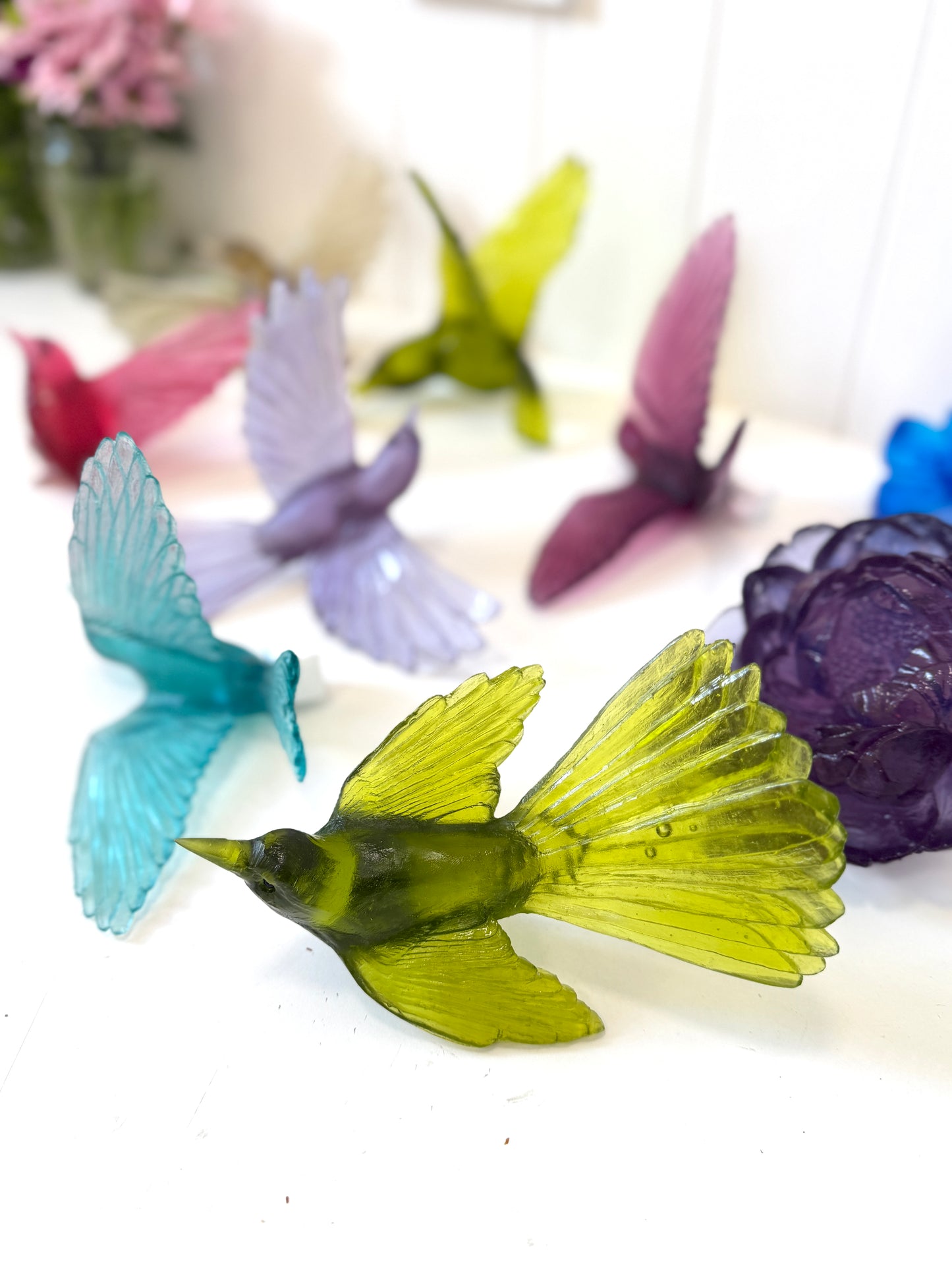 Bellbird / Korimako #2 (Wings Back) - Teal - By Luke Jacomb Studio
