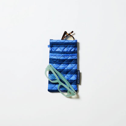 Double Glasses Case - Blue Stripe
