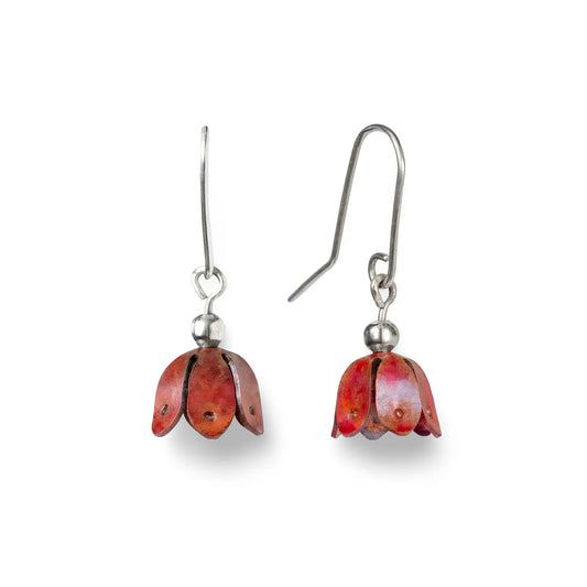 Snowdrop Earrings in Copper