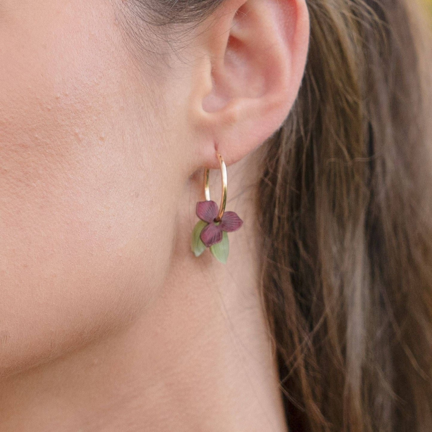 Meadow Earrings - Merlot