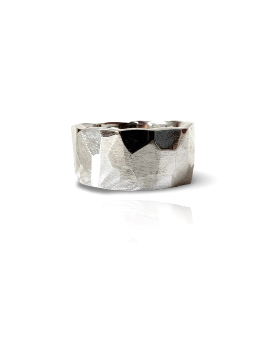 Plannished Sterling Silver Wide Band Ring (CI-454)