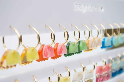 Palm Earrings - Yellow
