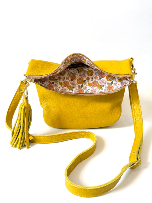 Mini Slouch - Lemon Drop Leather