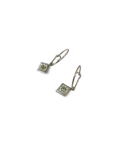 Daisy Cluster Hoop Earrings with Peridot by Holly Howe HH050