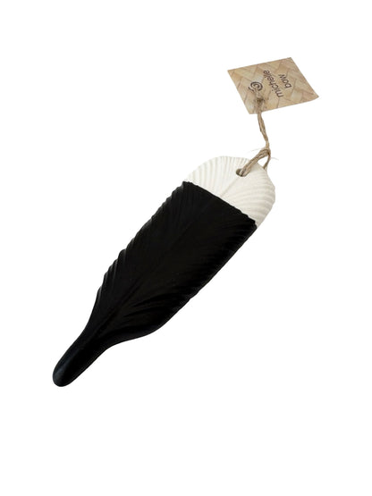 Ceramic Huia Feather hanging ornament