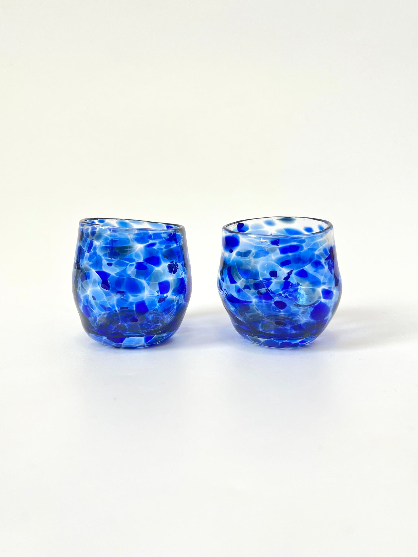 Pair of Handblown Shot Glasses - Cosmic Blue