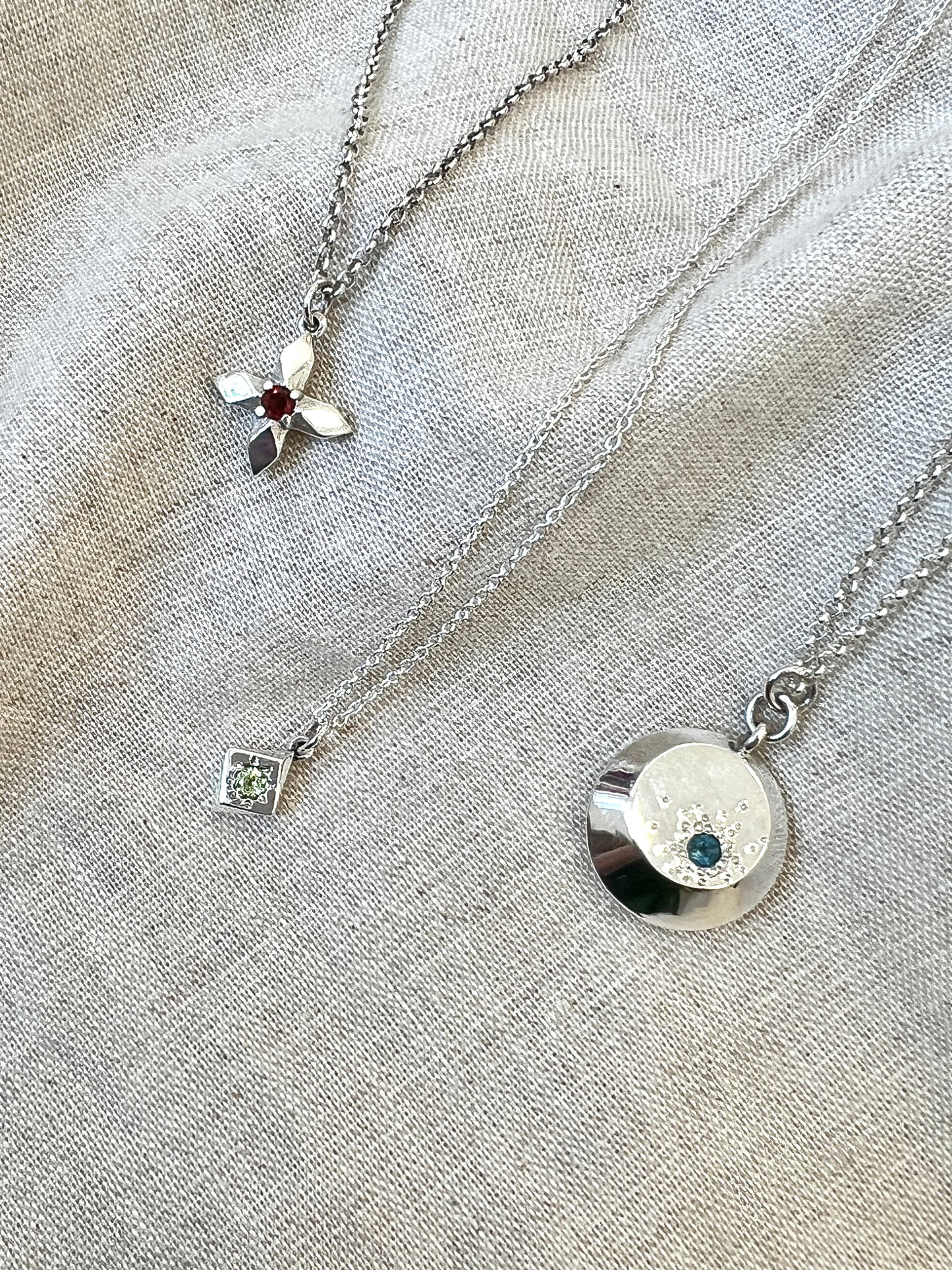 Lucent Necklace with Garnet by Holly Howe - HH051