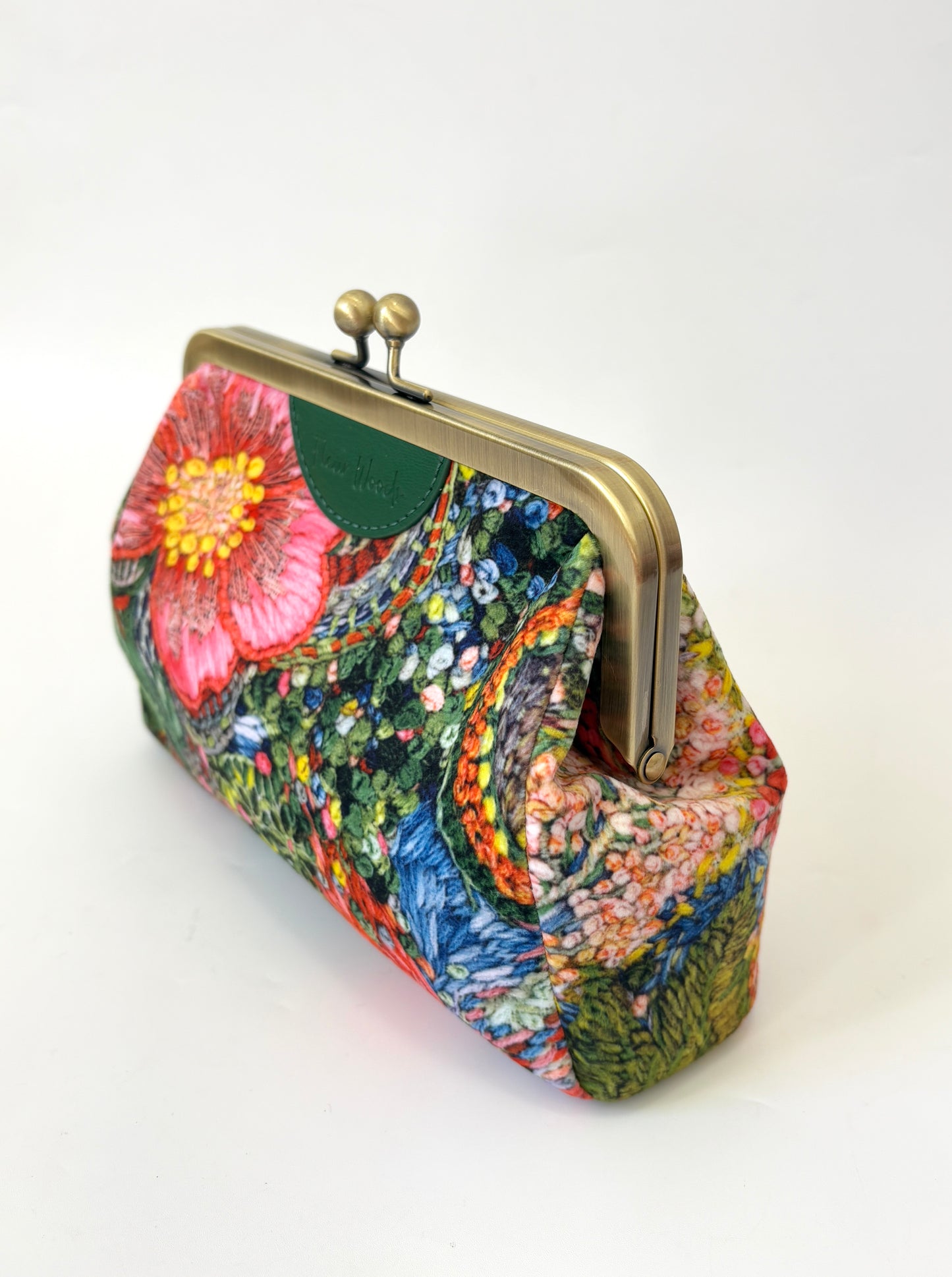 'Rose' Velvet Small Clutch Bag by Fleur Woods