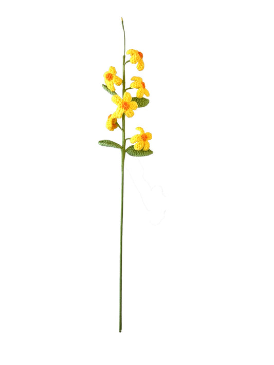 Crocheted Plumbago Flower - Yellow