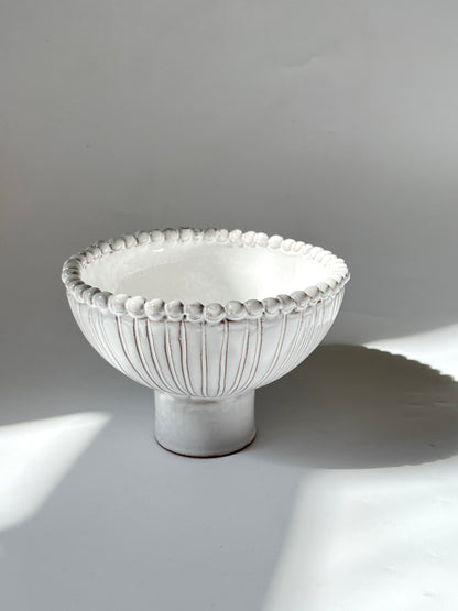 Dotty Pedestal Ceramic Bowl by Formantics