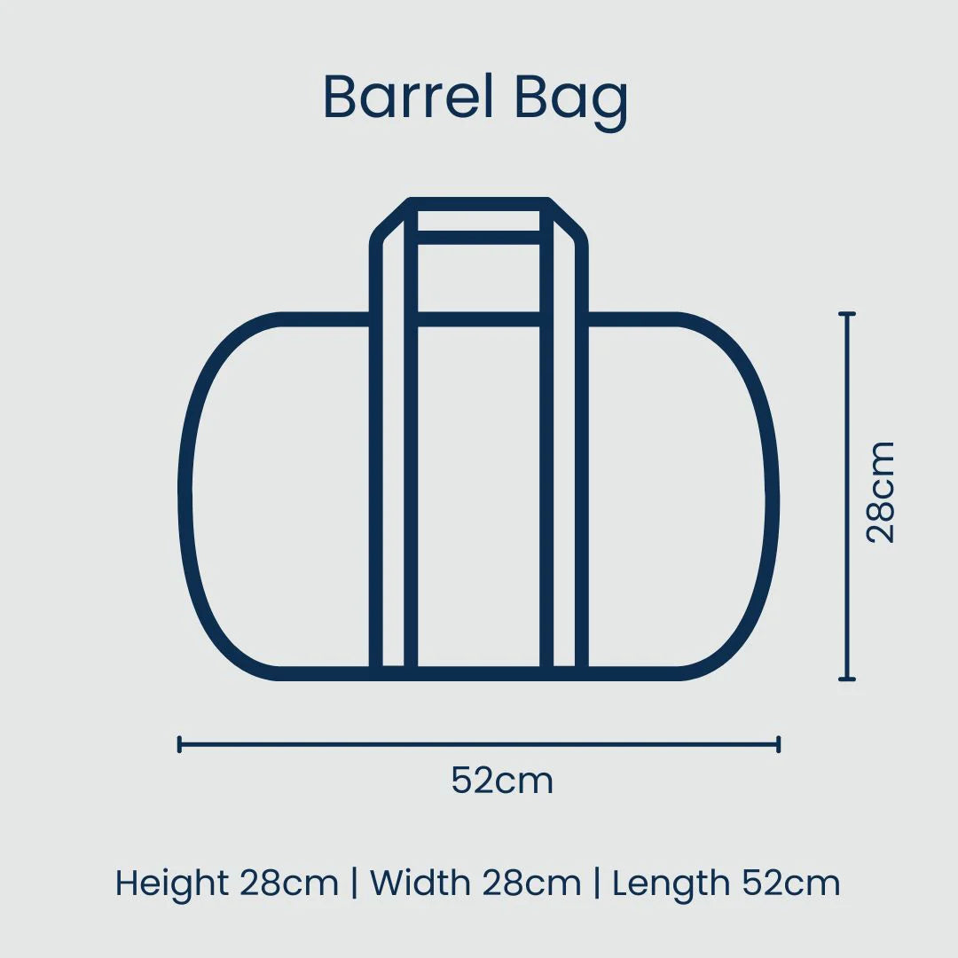 Barrel Bag - Green Blue Stripe
