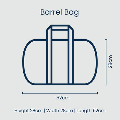 Barrel Bag - Red & Blue Stripe