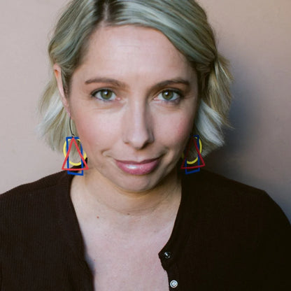 Basic Shape Earrings in Primary Colours