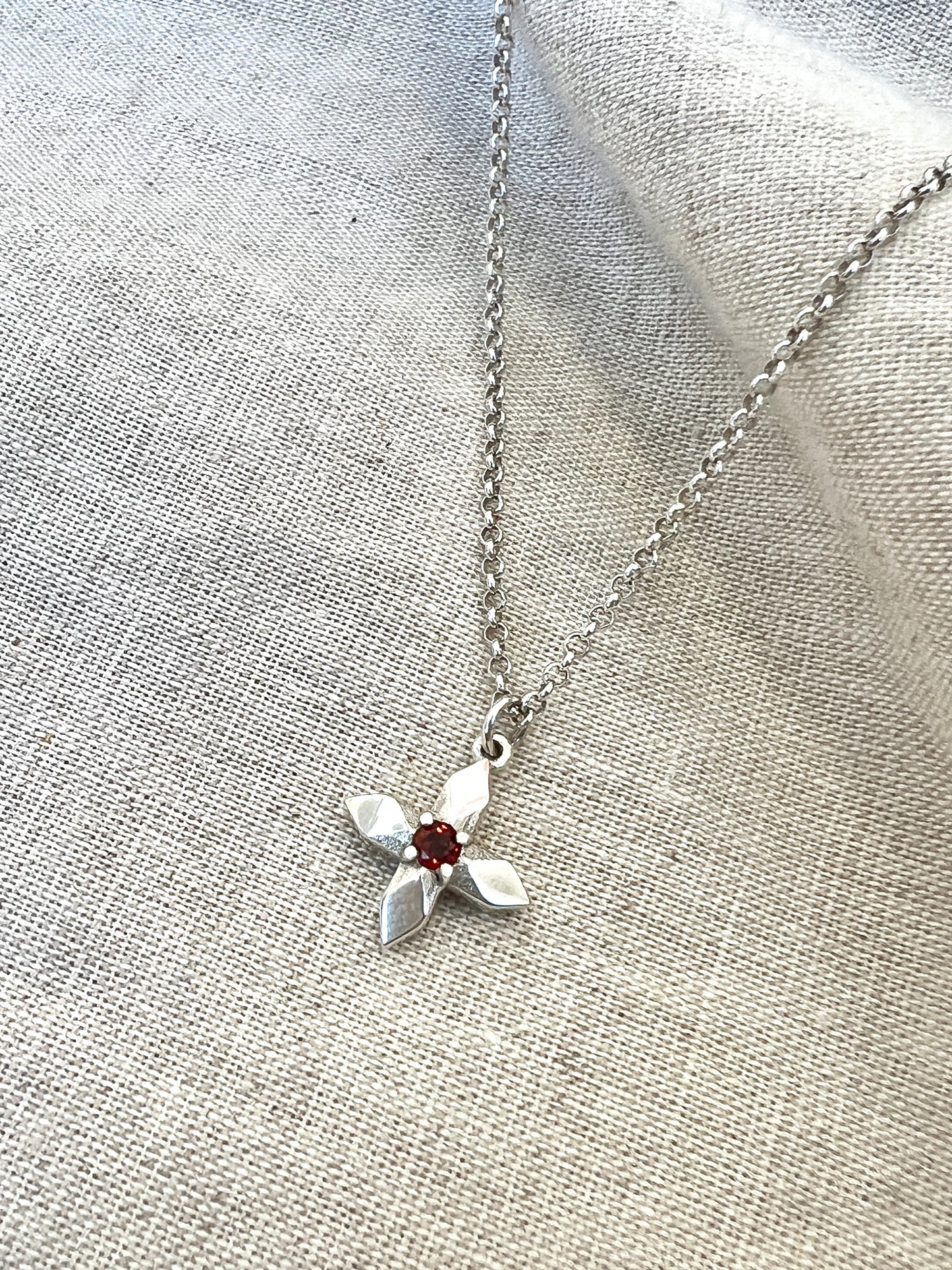 Lucent Necklace with Garnet by Holly Howe - HH051