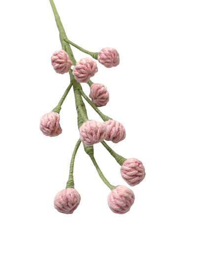 Crochet Snowberry Flower - Pink