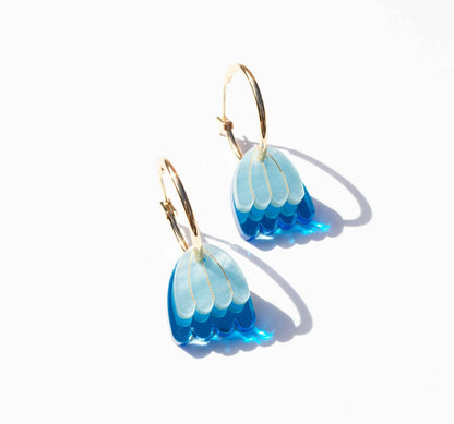 Palm Earrings - Blues