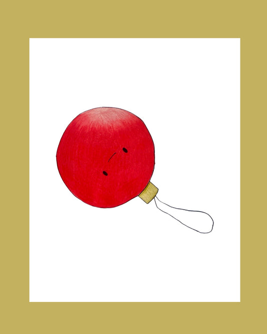 'Ornamental Attitude' -  Illustrated Christmas Card by Jemimadidit