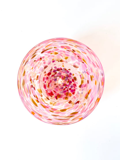 Handblown Glass Lolly Bowl - Coral