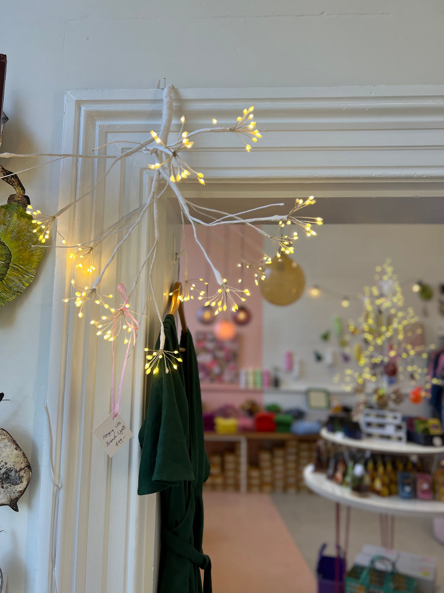 Hanging LED Branch Lights - White