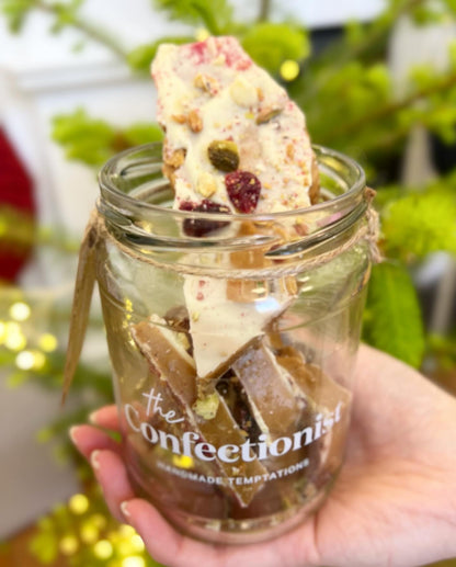 Christmas Edition - White Chocolate Pistachio & Cranberry Toffee - Jar, 200g
