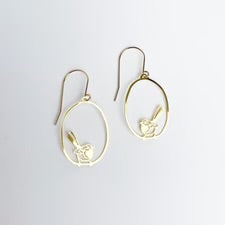 Fantail Earrings in Gold