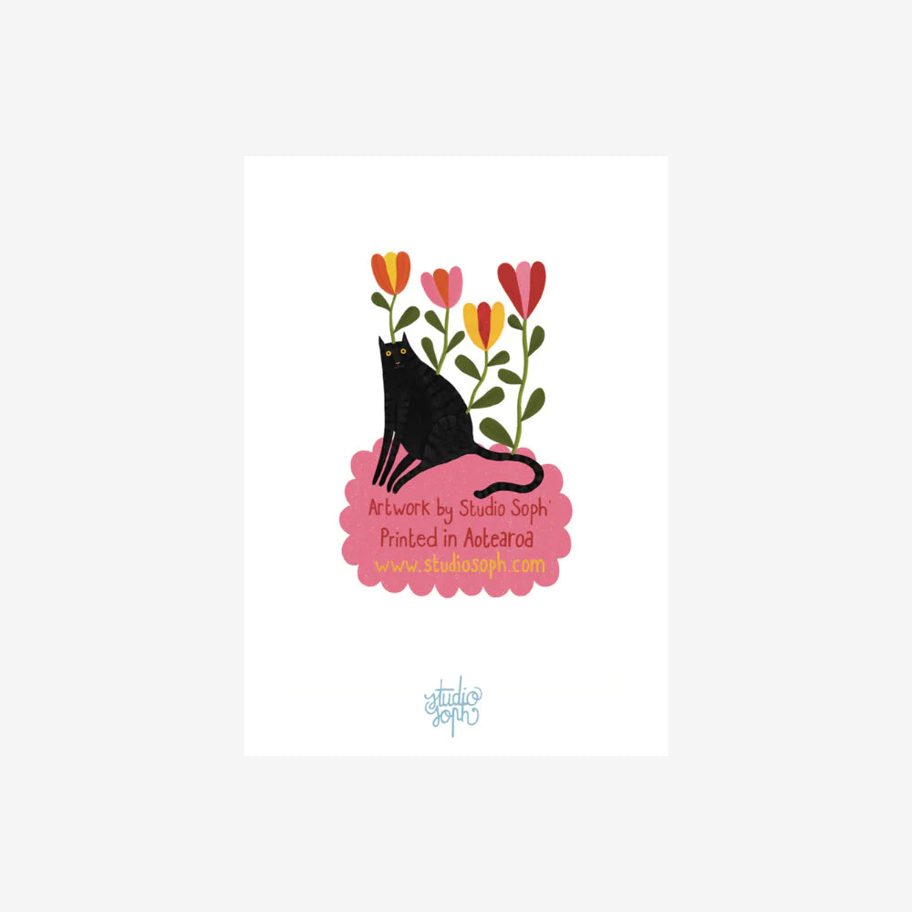Cards - Cat in Flowers