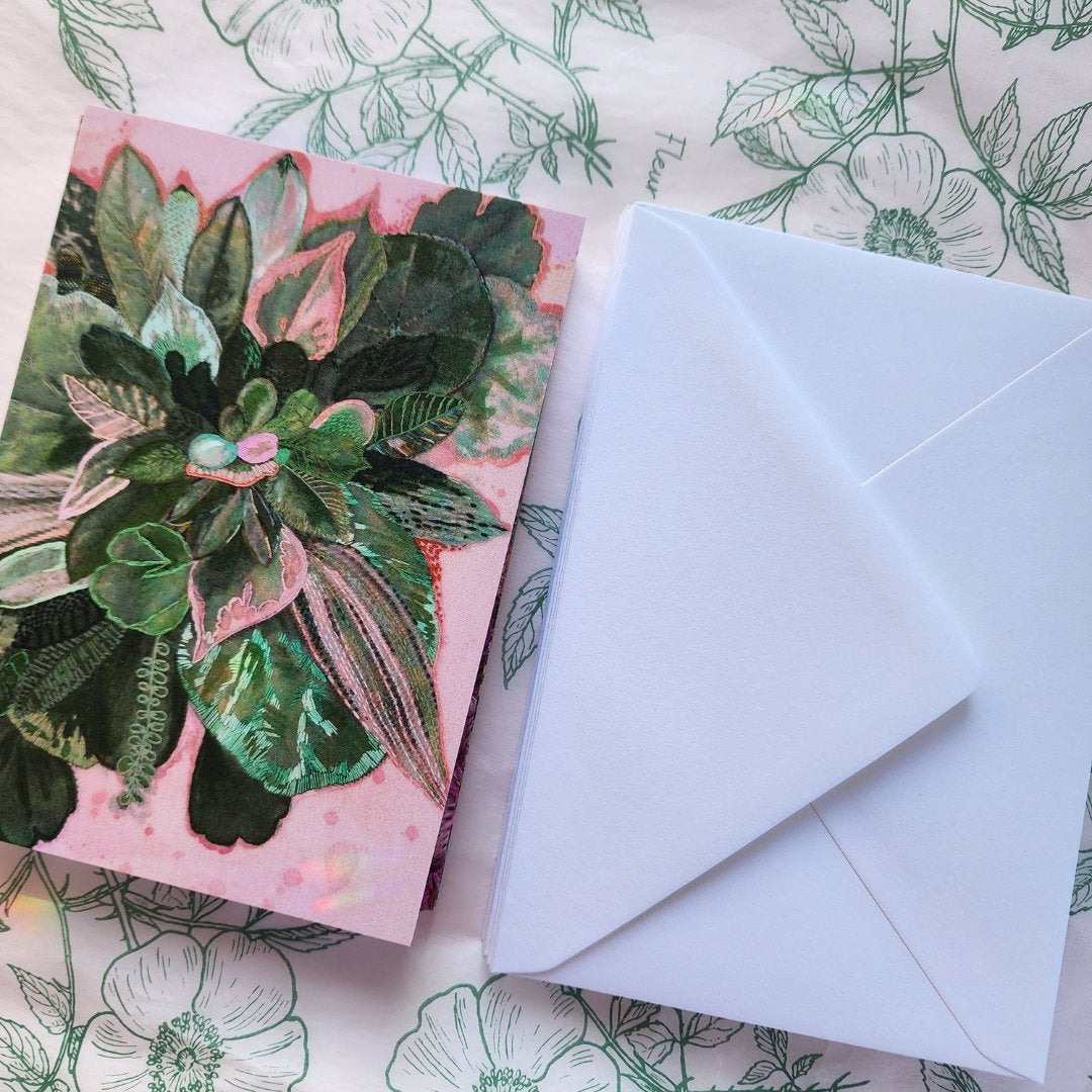 Card by Fleur Woods - Lucky Green Leaves