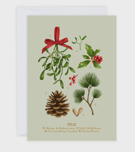 "Christmas Botanicals" Greeting Card
