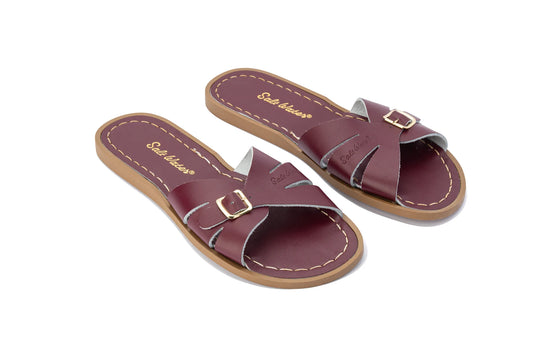Saltwater "Classic" Slide Sandals - Claret