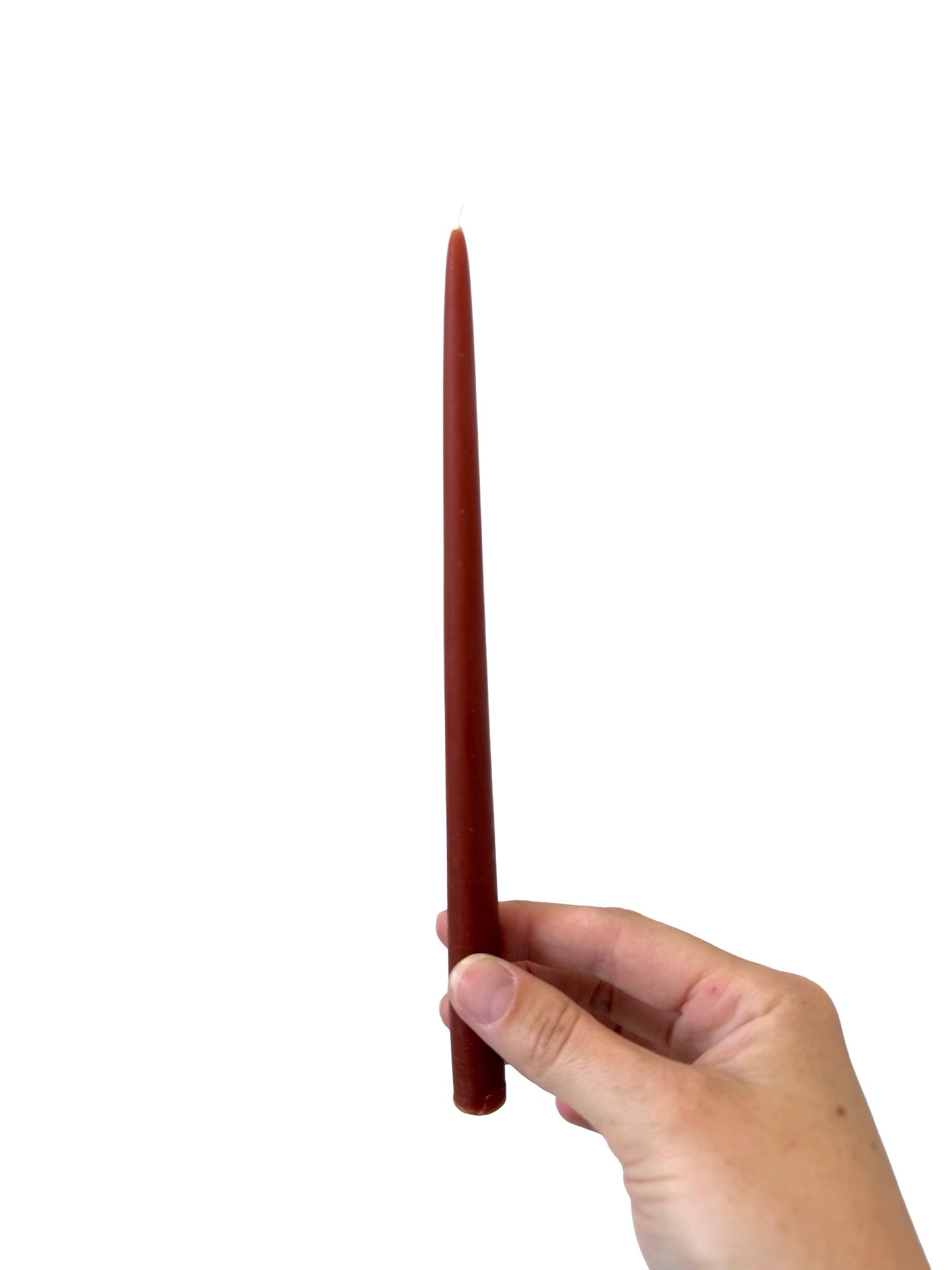 Mini Beeswax Taper Candle - Dark Orange (B)