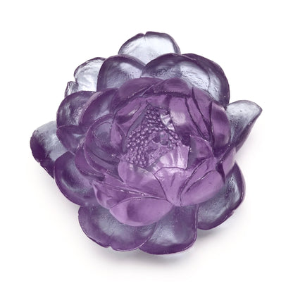 Peony - Purple - Glass wall artwork by Luke Jacomb