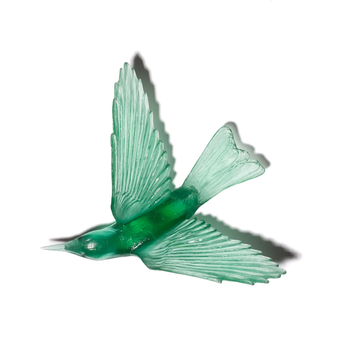 Bellbird / Korimako - Tourmaline - Glass artwork by Luke Jacomb