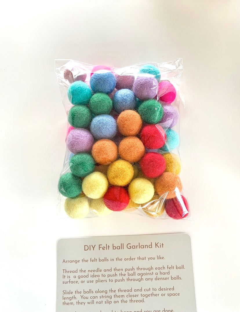 DIY Pom-Pom Garland Kit - Assorted Colours
