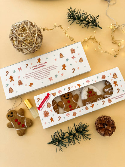Felt Gingerbread Decoration Set with Fragrance