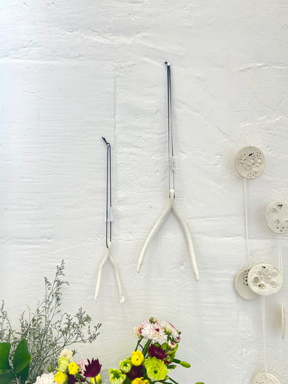 Wish Bone Ornament Raw Porcelain - small