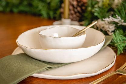 Organic Gold Rimmed Plate