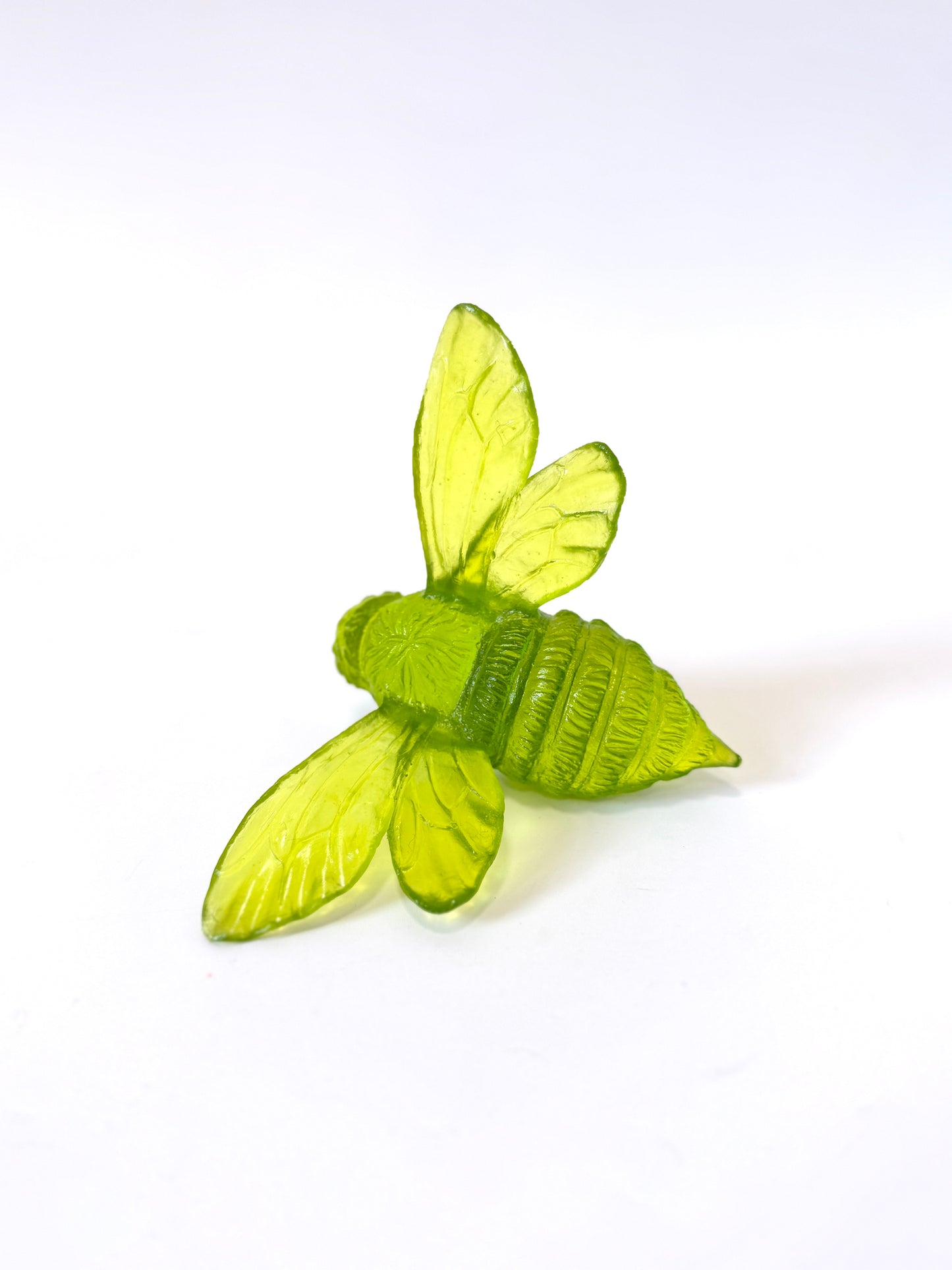 Bee (Wings Out) - Lime - Glass Artwork by Luke Jacomb