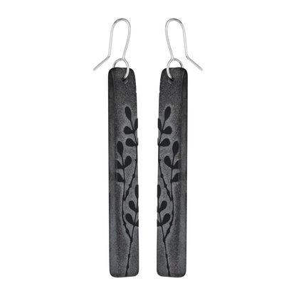 Rātā Vine Drop Earrings - Black