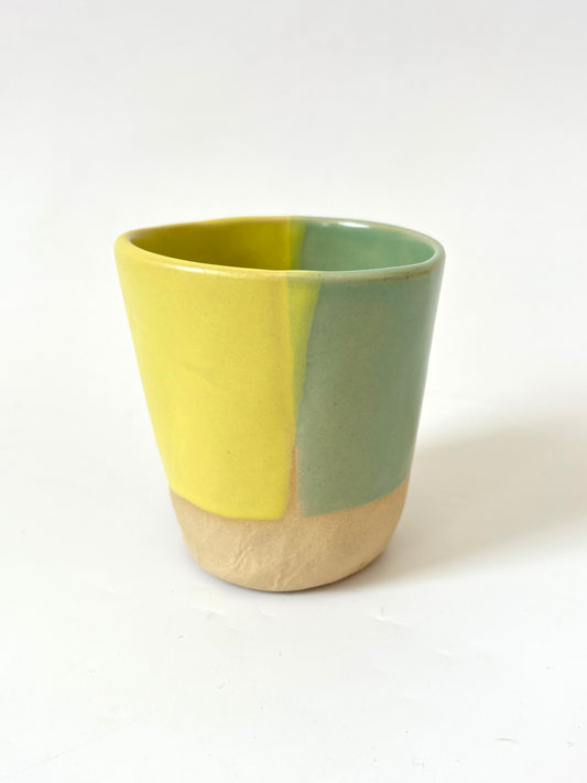 *Exclusive* Two-Toned Ceramic Tumbler - Lemon / Aqua