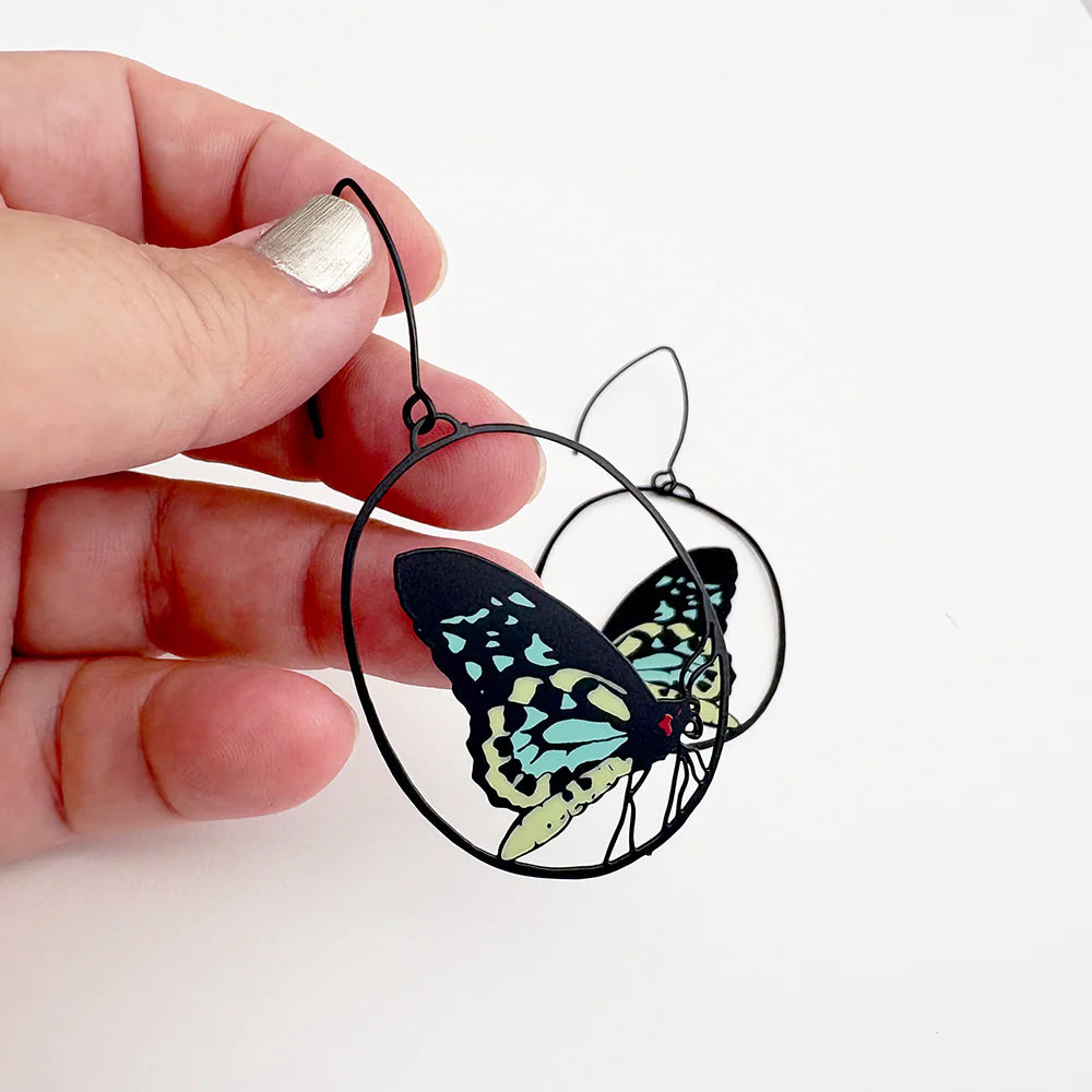 Midi Cairns Birdwing Butterfly Earrings