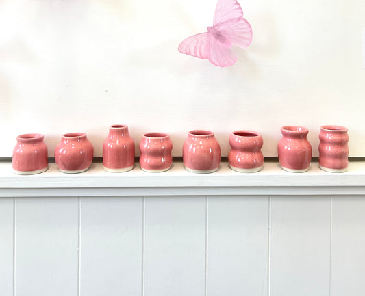 Tiny Mini Ceramic Vase - Pink