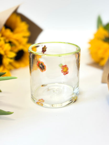 Handblown Glass "Rebel Rocks" Tumbler - Green