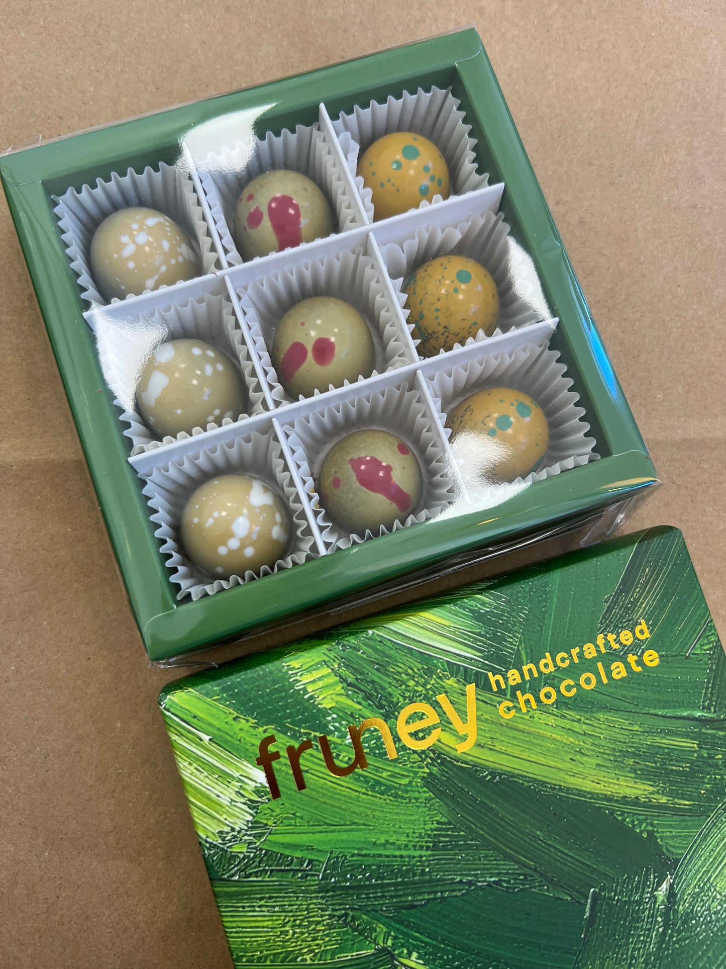 Assorted Dubai Style Bonbons - Handcrafted Chocolates - Box of 9